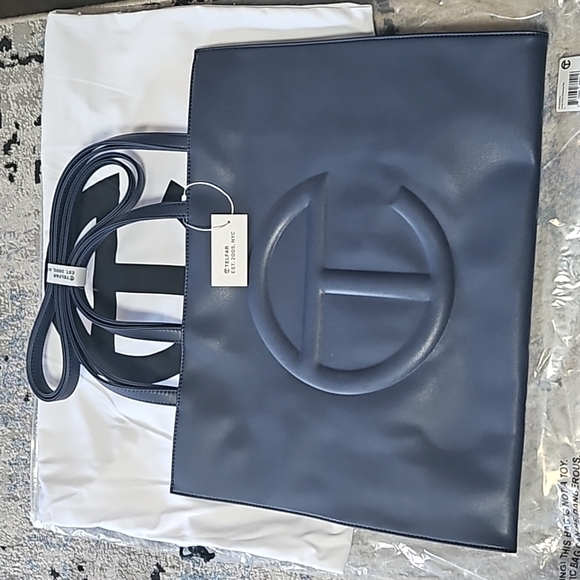 Telfar Large Navy Shopping Bag - Picture 1 of 4